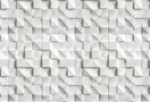 3D - White Geometric Tile A 2024-1