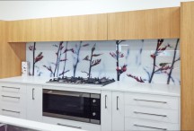 Silvereye on Flax bw Background Lucy G